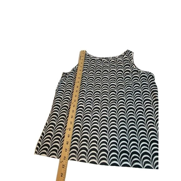 Talbots Vintage Black and White Sleeveless Top with Optical Illusion Design Size - Picture 6 of 8